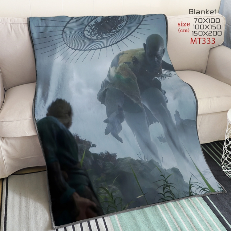 Black Myth Wukong Anime oversized mink flannel blanket 150X200CM customizable MT333-