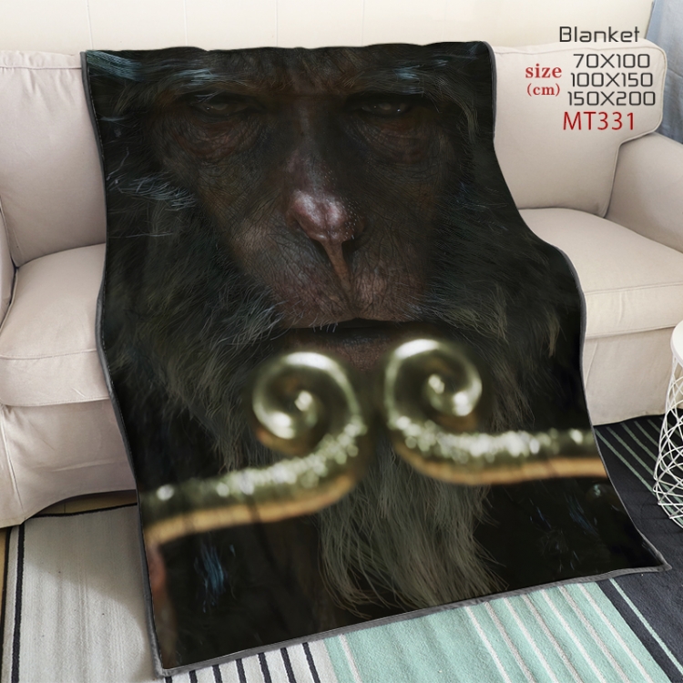 Black Myth Wukong Anime oversized mink flannel blanket 150X200CM customizable MT331