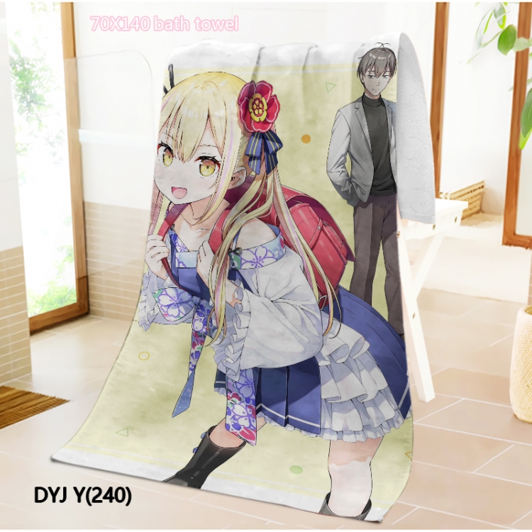 Henjin no Salad Bowl Anime surrounding towel large bath towel 70X140cm DYJ240