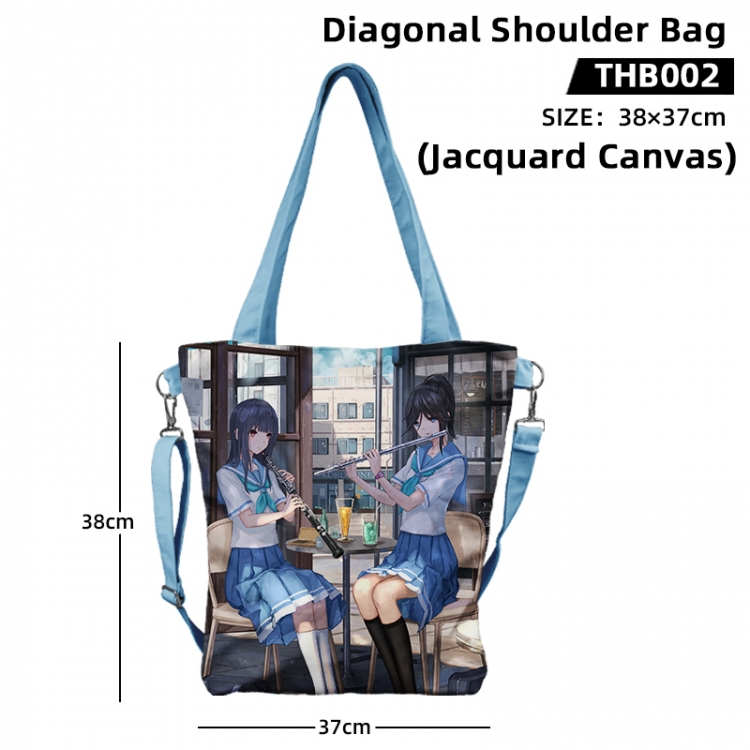 Sound! Euphonium Anime Jacquard Canvas Diagonal Shoulder Bag 38x37cm THB002