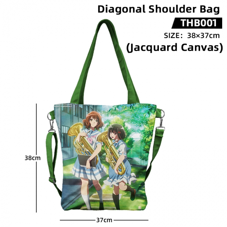 Sound! Euphonium Anime Jacquard Canvas Diagonal Shoulder Bag 38x37cm THB001