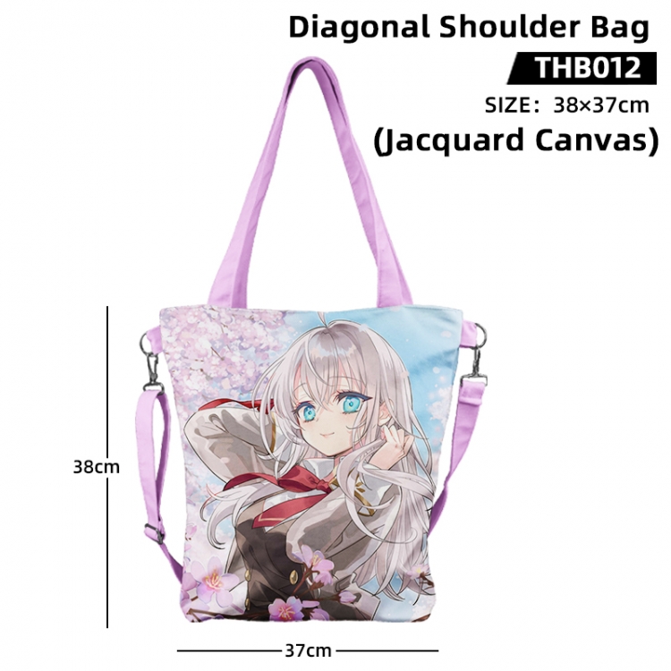 Alya Sometimes Hides Her Feelings in Russian Anime Jacquard Canvas Diagonal Shoulder Bag 38x37cm THB012