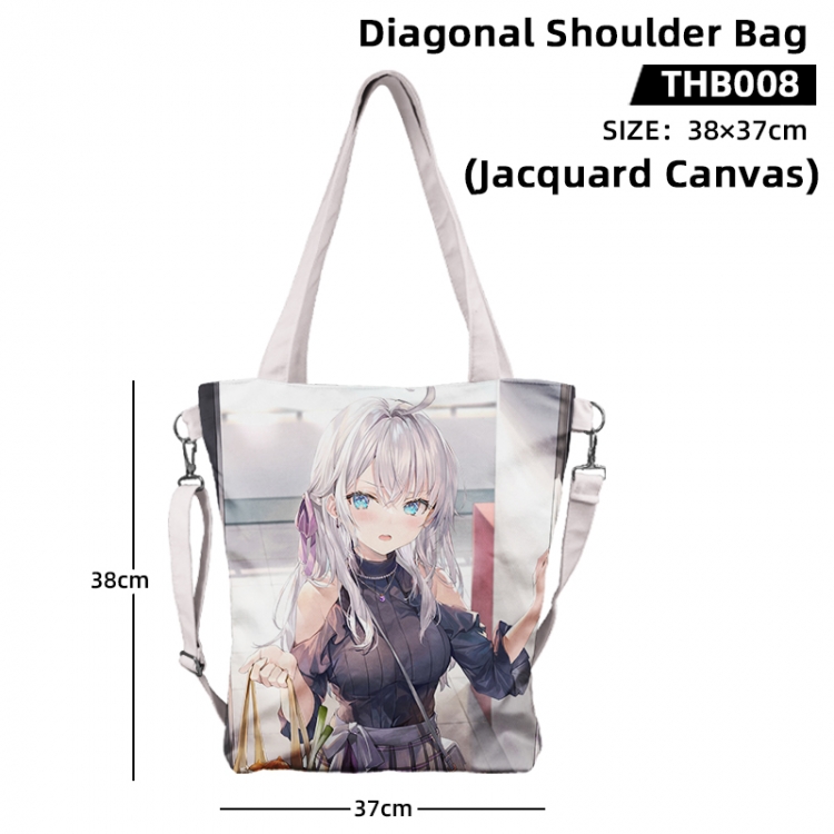 Alya Sometimes Hides Her Feelings in Russian Anime Jacquard Canvas Diagonal Shoulder Bag 38x37cm THB008