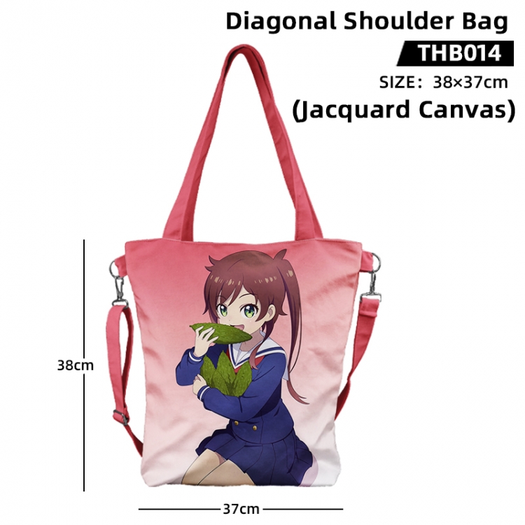 Where Does the Doomsday Train Go Anime Jacquard Canvas Diagonal Shoulder Bag 38x37cm THB014