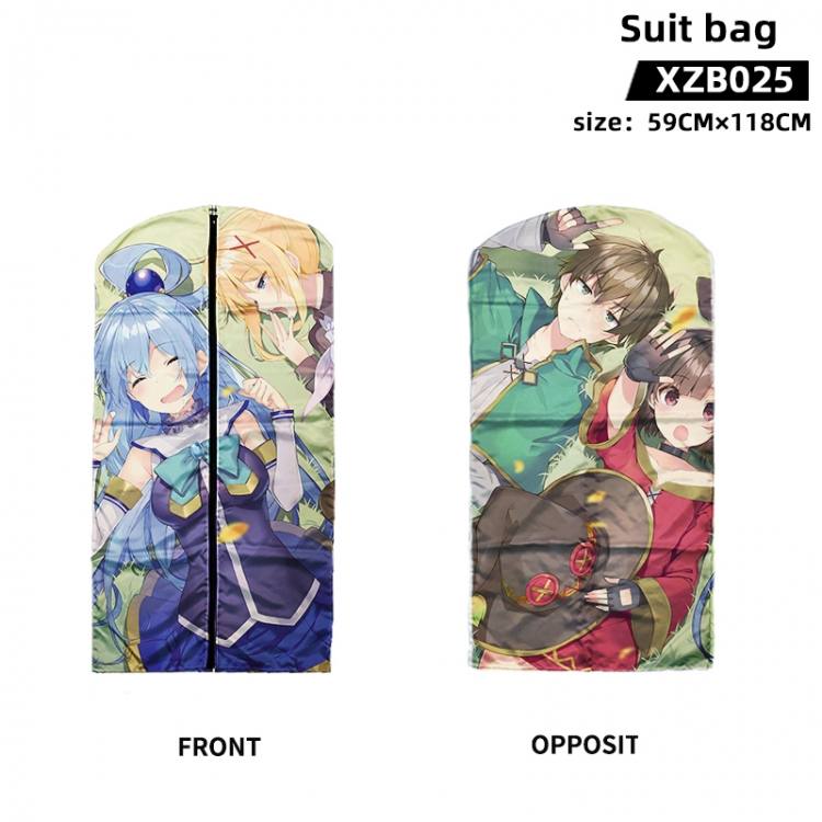 Blessings for a better world Anime peach skin velvet waterproof suit bag 59X118CM XZB025