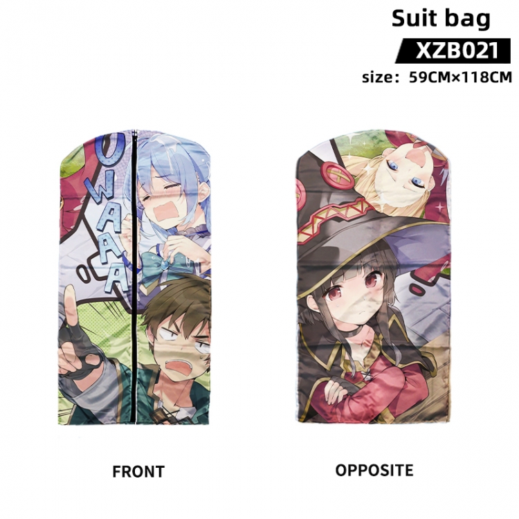 Blessings for a better world Anime peach skin velvet waterproof suit bag 59X118CM XZB021