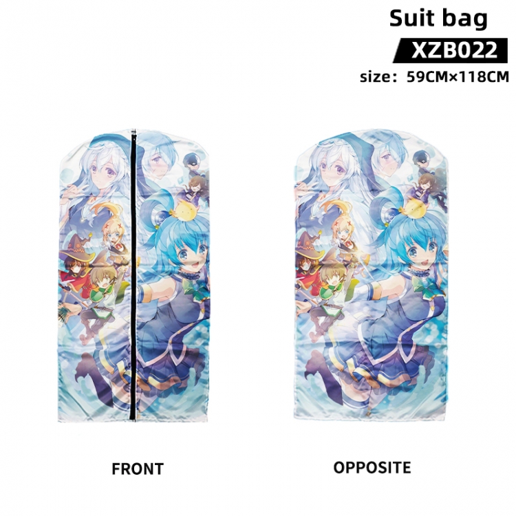 Blessings for a better world Anime peach skin velvet waterproof suit bag 59X118CM XZB022