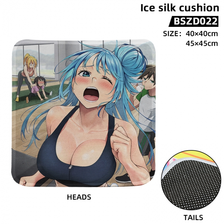 Blessings for a better world Anime Ice Silk Cushion 40X40CM BSZD022