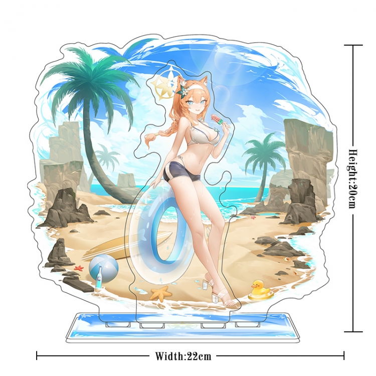 Blue Archive Acrylic interlayer technology double-sided Standing Plates stand figure 21CM