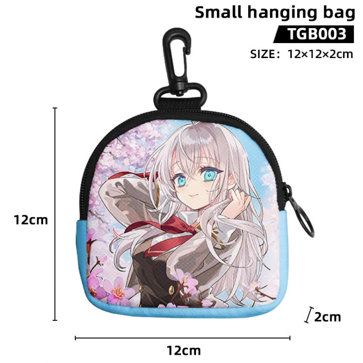 Alya Sometimes Hides Her Feelings in Russian Anime small hanging bag jacquard canvas 12x12x2cm