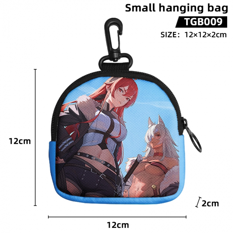 Jobless Reincarnat Anime small hanging bag jacquard canvas 12x12x2cm