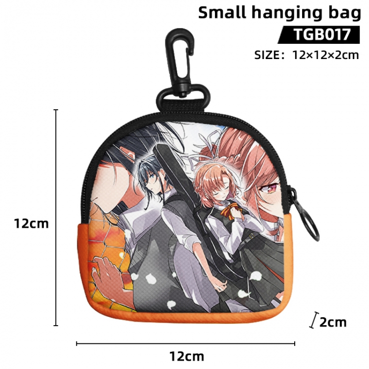 Sasayaku You ni Koi o Utau  Anime small hanging bag jacquard canvas 12x12x2cm