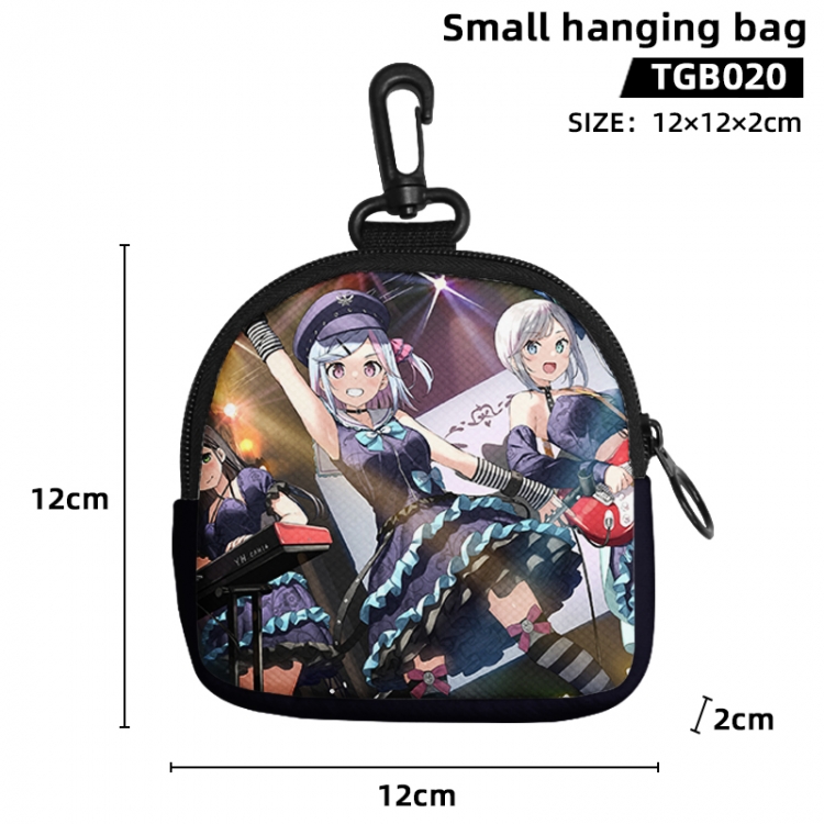 Henjin no Salad Bowl Anime small hanging bag jacquard canvas 12x12x2cm