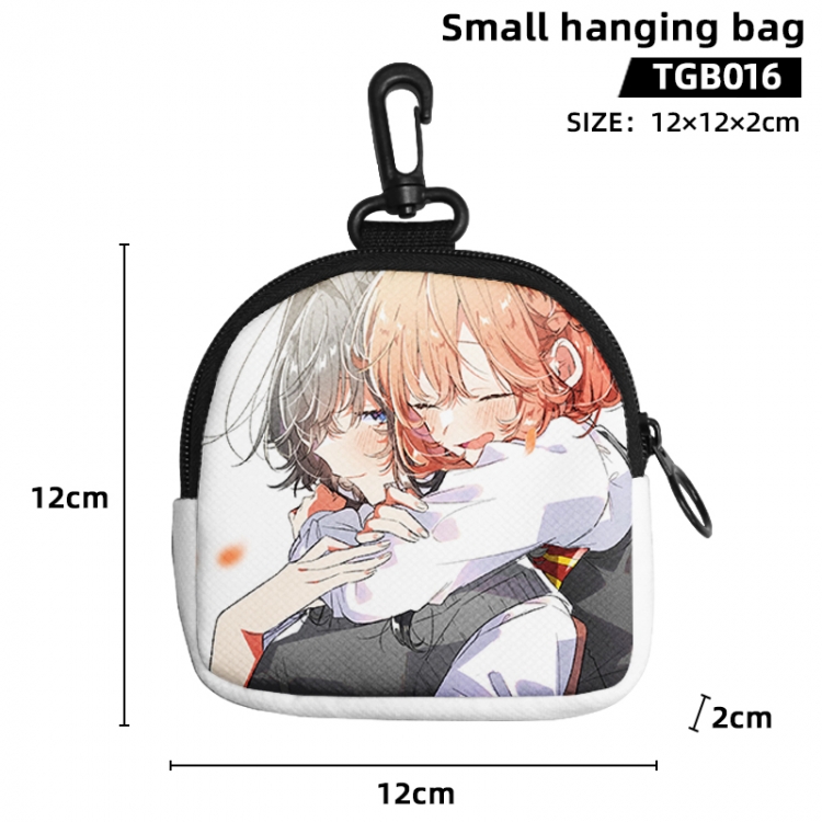 Sasayaku You ni Koi o Utau  Anime small hanging bag jacquard canvas 12x12x2cm