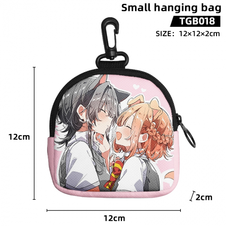 Sasayaku You ni Koi o Utau  Anime small hanging bag jacquard canvas 12x12x2cm