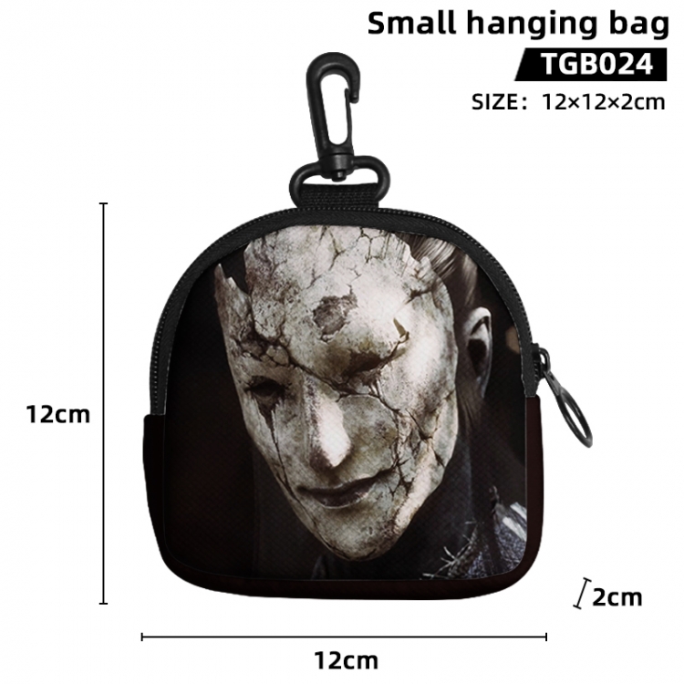 Black Myth Wukong Game small hanging bag jacquard canvas 12x12x2cm