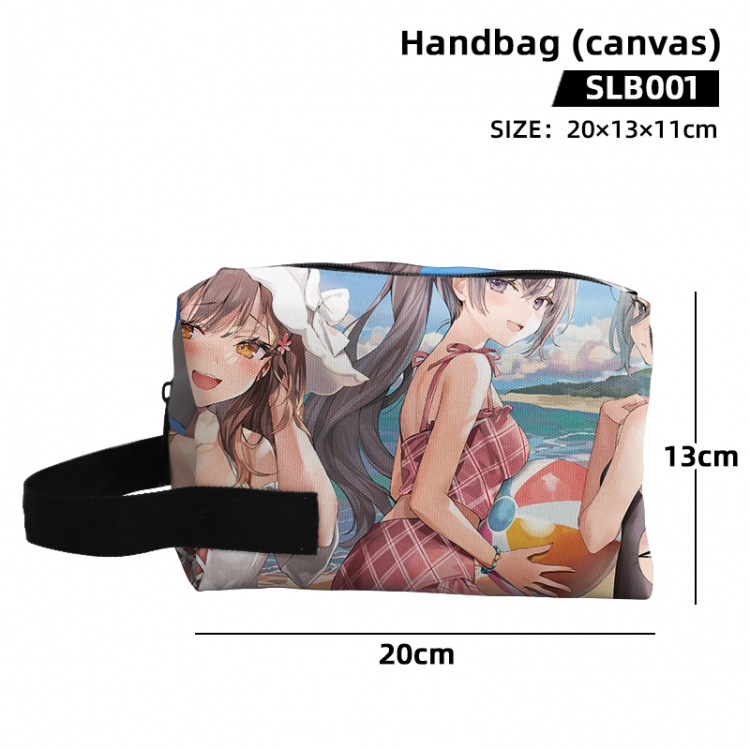 Alya Sometimes Hides Her Feelings in Russian Anime canvas hand-held makeup bag 20x13x11cm