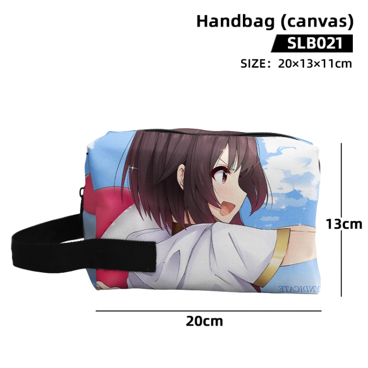 Blessings for a better world Anime canvas hand-held makeup bag 20x13x11cm