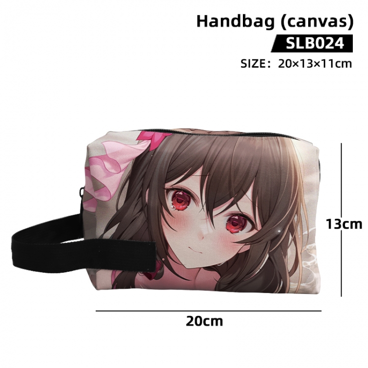 Blessings for a better world Anime canvas hand-held makeup bag 20x13x11cm