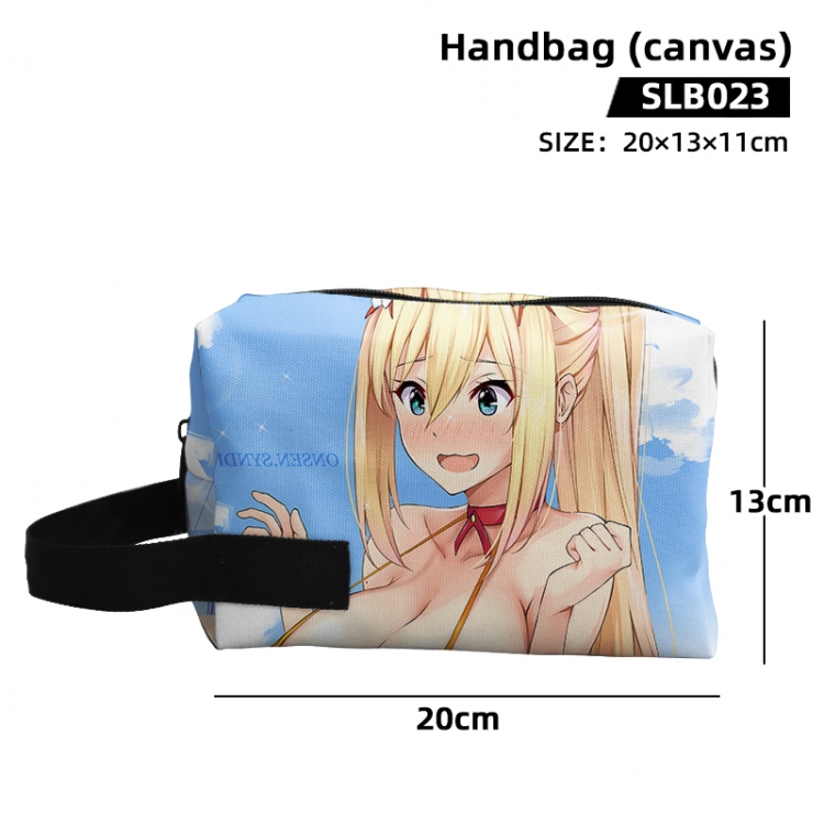 Blessings for a better world Anime canvas hand-held makeup bag 20x13x11cm