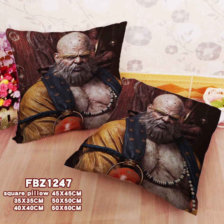 Black Myth Wukong Anime square full-color pillow cushion 45X45CM NO FILLING 