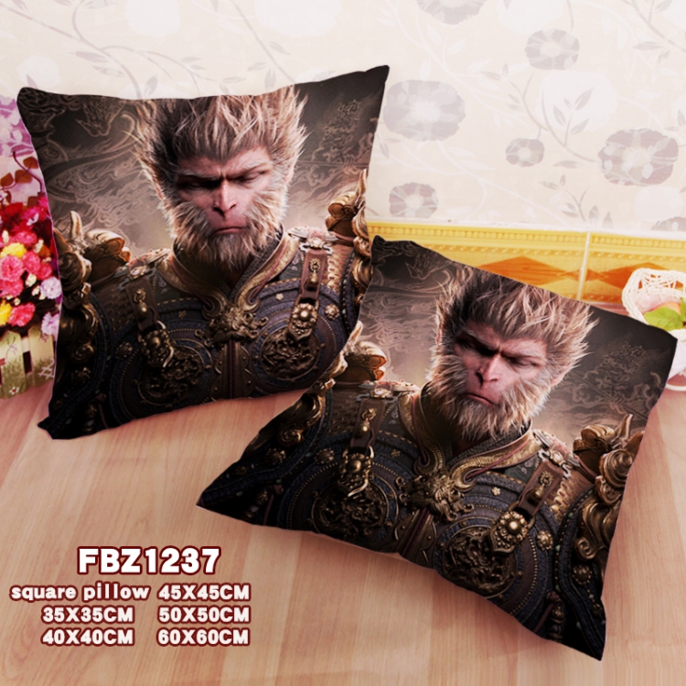 Black Myth Wukong Anime square full-color pillow cushion 45X45CM NO FILLING 