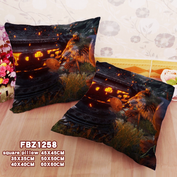 Black Myth Wukong Anime square full-color pillow cushion 45X45CM NO FILLING 