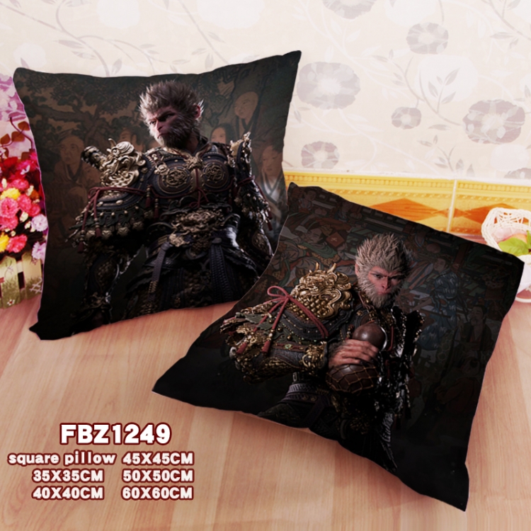 Black Myth Wukong Anime square full-color pillow cushion 45X45CM NO FILLING 