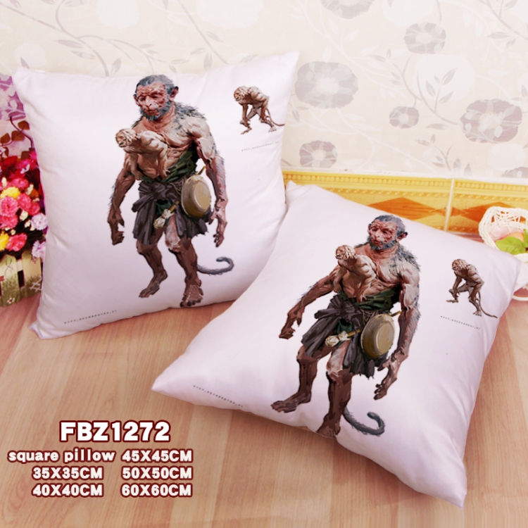 Black Myth Wukong Anime square full-color pillow cushion 45X45CM NO FILLING 