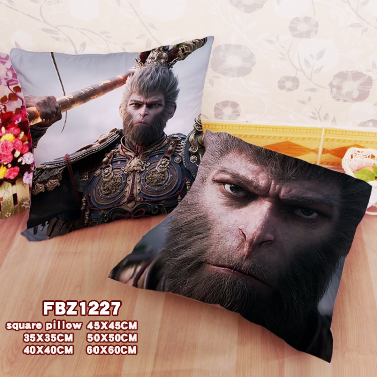 Black Myth Wukong Anime square full-color pillow cushion 45X45CM NO FILLING 