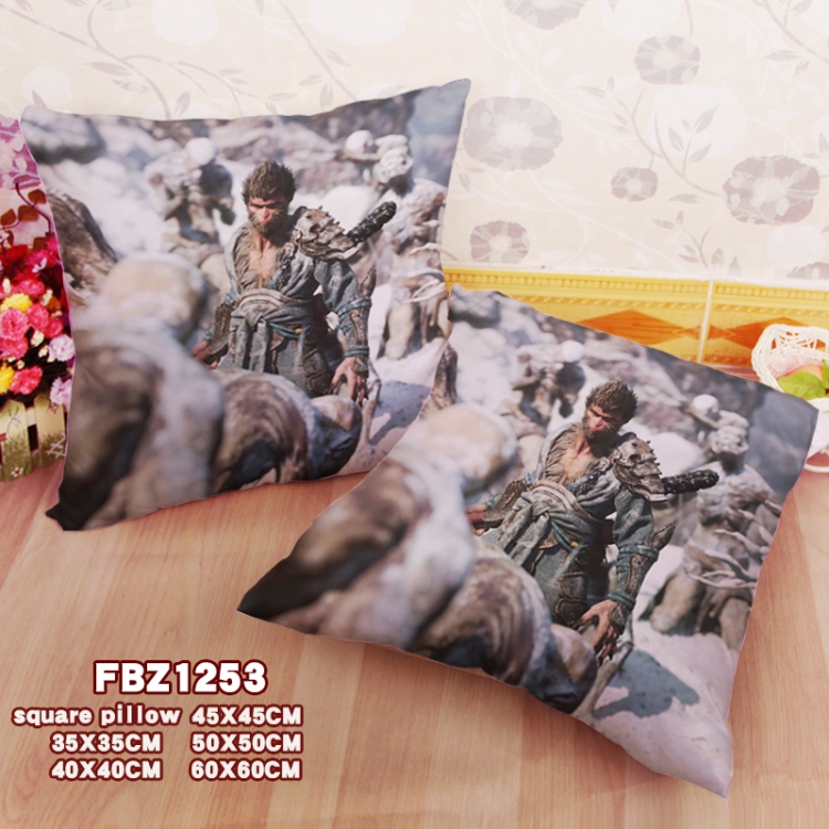 Black Myth Wukong Anime square full-color pillow cushion 45X45CM NO FILLING 