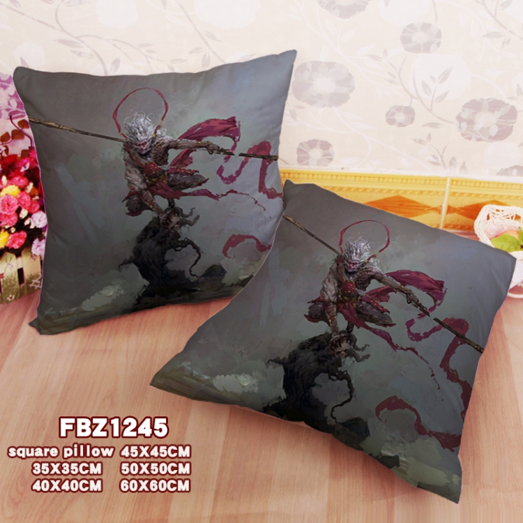 Black Myth Wukong Anime square full-color pillow cushion 45X45CM NO FILLING 