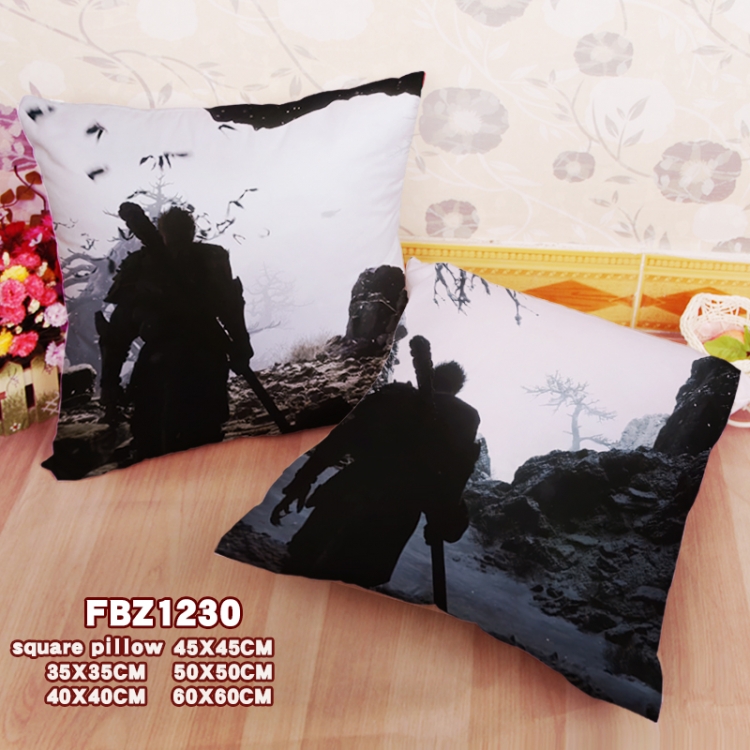 Black Myth Wukong Anime square full-color pillow cushion 45X45CM NO FILLING 