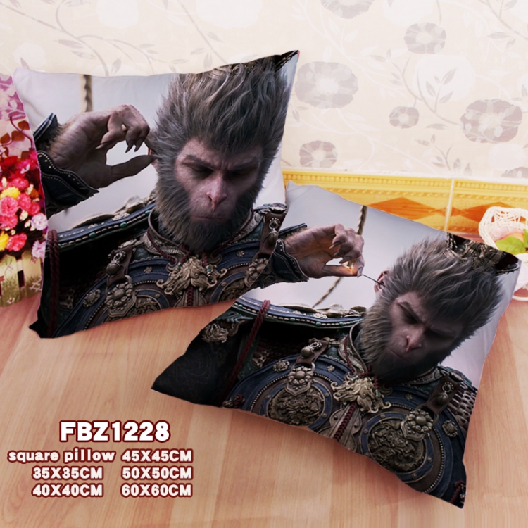 Black Myth Wukong Anime square full-color pillow cushion 45X45CM NO FILLING 