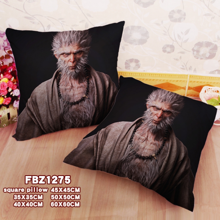 Black Myth Wukong Anime square full-color pillow cushion 45X45CM NO FILLING 