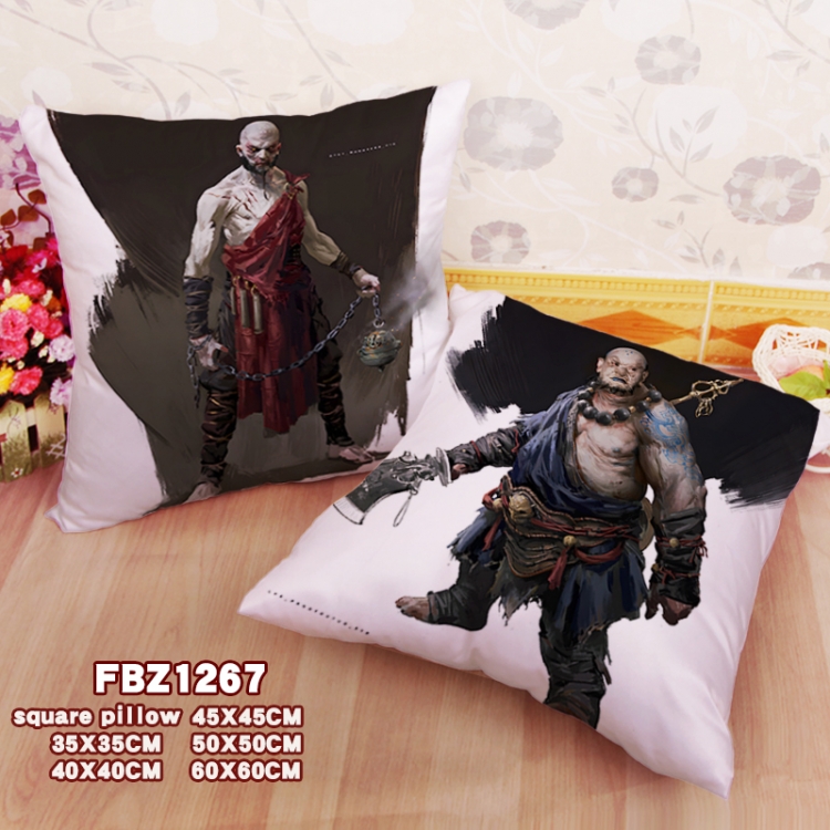 Black Myth Wukong Anime square full-color pillow cushion 45X45CM NO FILLING 