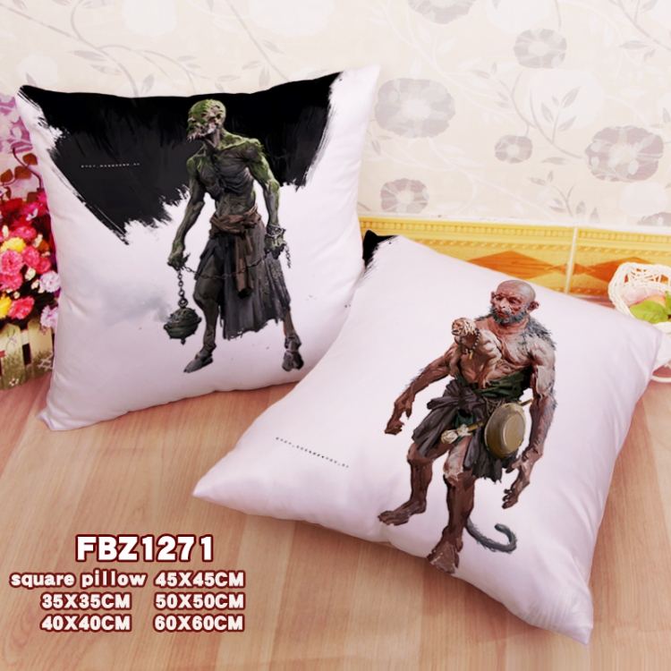 Black Myth Wukong Anime square full-color pillow cushion 45X45CM NO FILLING 