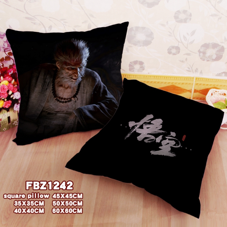 Black Myth Wukong Anime square full-color pillow cushion 45X45CM NO FILLING 