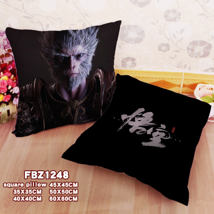 Black Myth Wukong Anime square full-color pillow cushion 45X45CM NO FILLING 