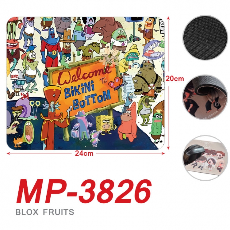 SpongeBob Anime Full Color Printing Mouse Pad Unlocked 20X24cm price for 5 pcs mp-3826