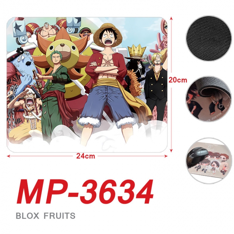 One Piece Anime Full Color Printing Mouse Pad Unlocked 20X24cm price for 5 pcs mp-3634