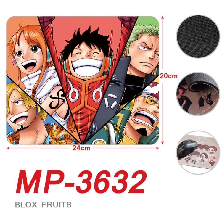 One Piece Anime Full Color Printing Mouse Pad Unlocked 20X24cm price for 5 pcs mp-3632