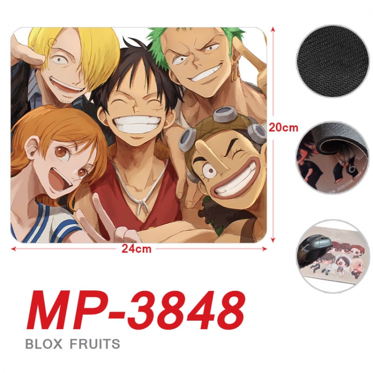 One Piece Anime Full Color Printing Mouse Pad Unlocked 20X24cm price for 5 pcs mp-3848