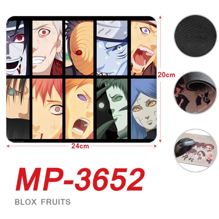 Naruto Anime Full Color Printing Mouse Pad Unlocked 20X24cm price for 5 pcs  mp-3652