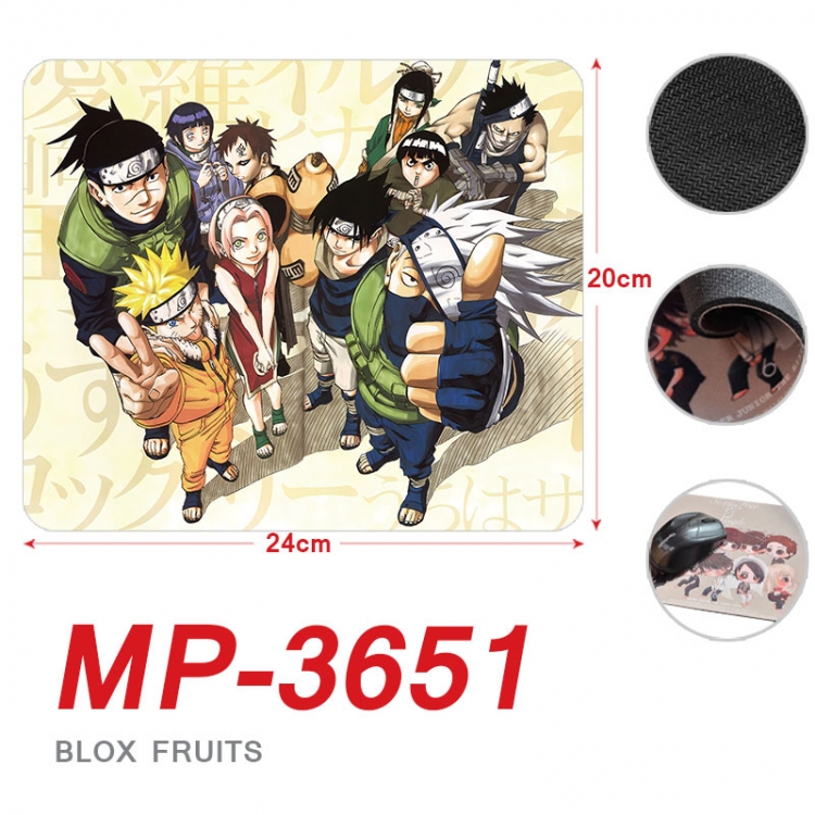 Naruto Anime Full Color Printing Mouse Pad Unlocked 20X24cm price for 5 pcs mp-3651