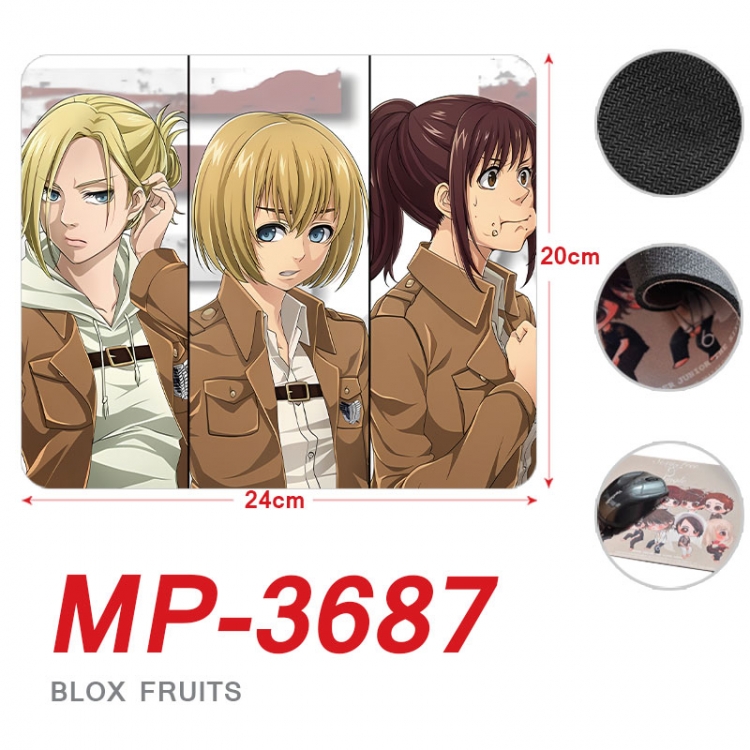 Shingeki no Kyojin Anime Full Color Printing Mouse Pad Unlocked 20X24cm price for 5 pcs mp-3687