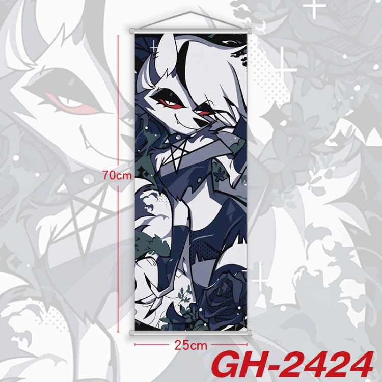 Hazbin Hotel Plastic Rod Cloth Small Hanging Canvas Painting Wall Scroll 25x70cm price for 5 pcs GH-2424