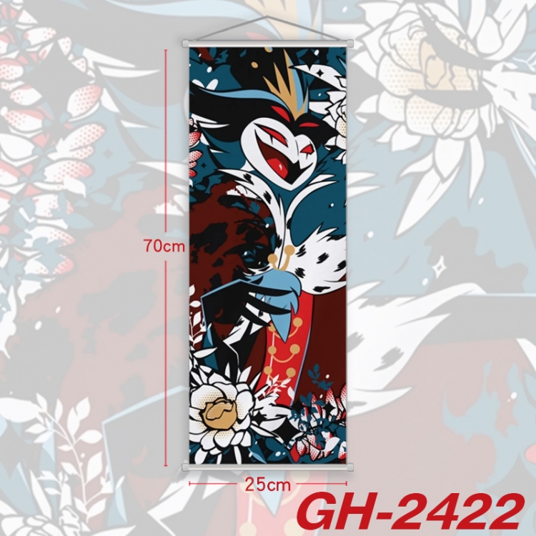 Hazbin Hotel Plastic Rod Cloth Small Hanging Canvas Painting Wall Scroll 25x70cm price for 5 pcs  GH-2422