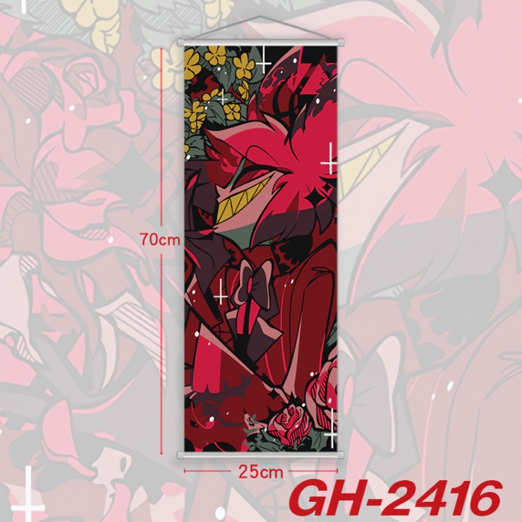 Hazbin Hotel Plastic Rod Cloth Small Hanging Canvas Painting Wall Scroll 25x70cm price for 5 pcs GH-2416