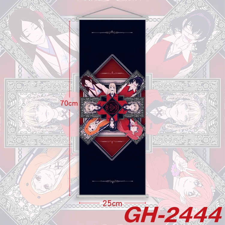 Kakegurui Plastic Rod Cloth Small Hanging Canvas Painting Wall Scroll 25x70cm price for 5 pcs GH-2444